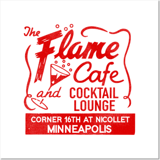 The Flame Cafe and Cocktail Lounge Retro Defunct Minneapolis Posters and Art